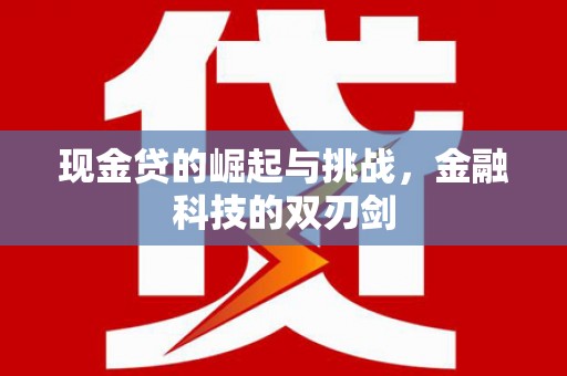 达孜现金贷的崛起与挑战，金融科技的双刃剑
