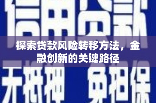 达孜探索贷款风险转移方法，金融创新的关键路径