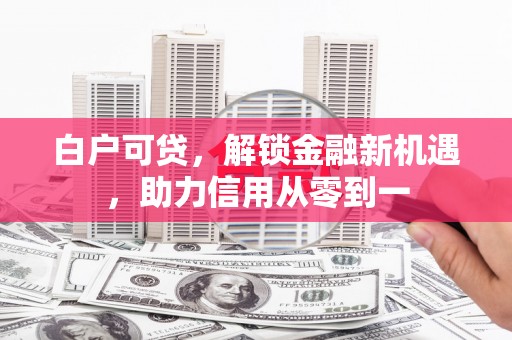 达孜白户可贷，解锁金融新机遇，助力信用从零到一