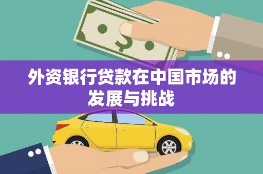 达孜外资银行贷款在中国市场的发展与挑战