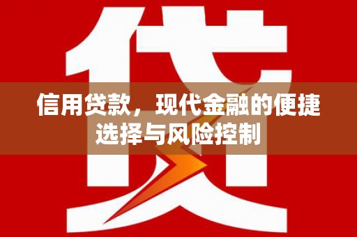 达孜信用贷款，现代金融的便捷选择与风险控制