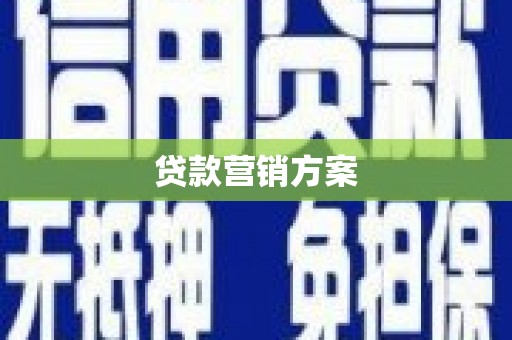 达孜贷款营销方案