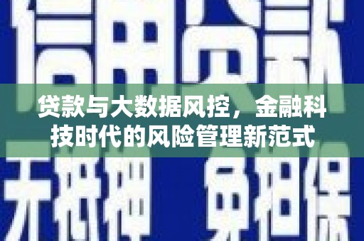达孜贷款与大数据风控，金融科技时代的风险管理新范式