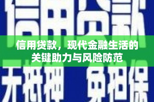 达孜信用贷款，现代金融生活的关键助力与风险防范
