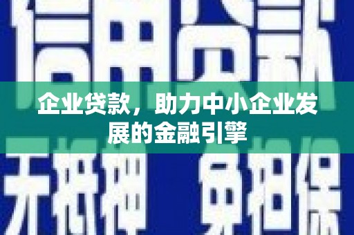 达孜企业贷款，助力中小企业发展的金融引擎