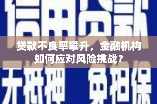 达孜贷款不良率攀升，金融机构如何应对风险挑战？
