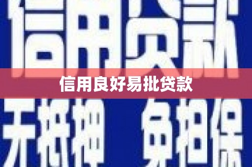达孜信用良好易批贷款