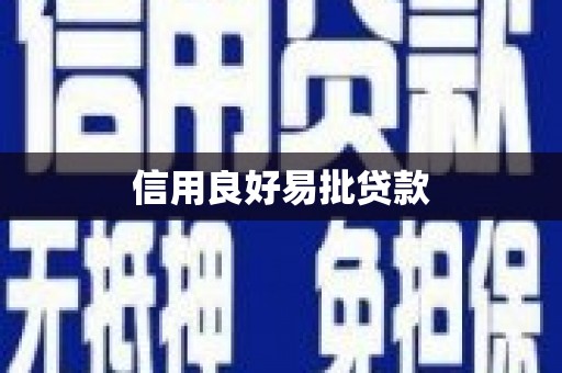 达孜信用良好易批贷款