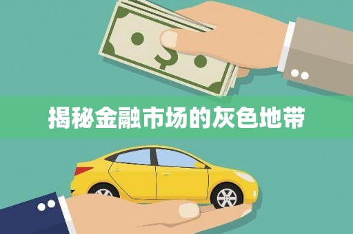 达孜揭秘金融市场的灰色地带