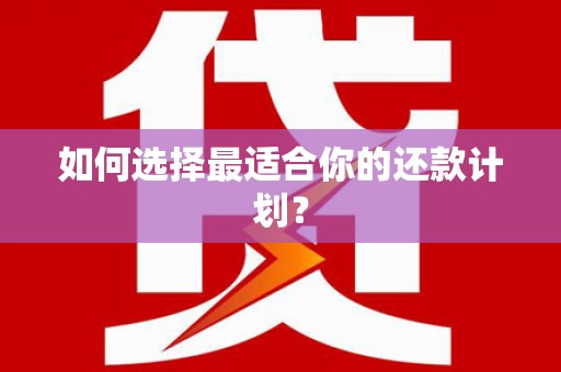 达孜如何选择最适合你的还款计划？